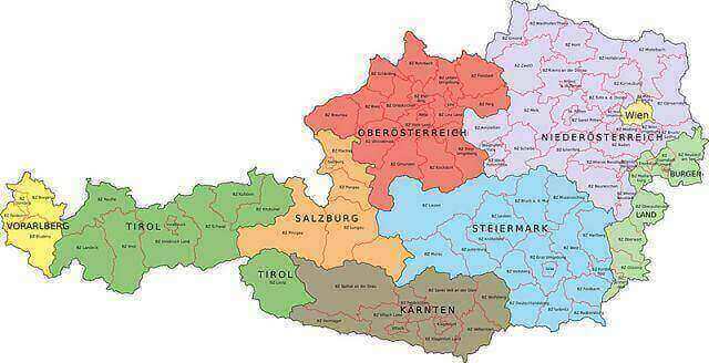 map austria
